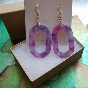 Vintage Geometric Acrylic Earrings
